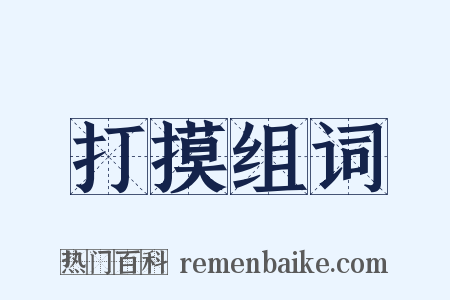 打摸组词是什么意思的图片